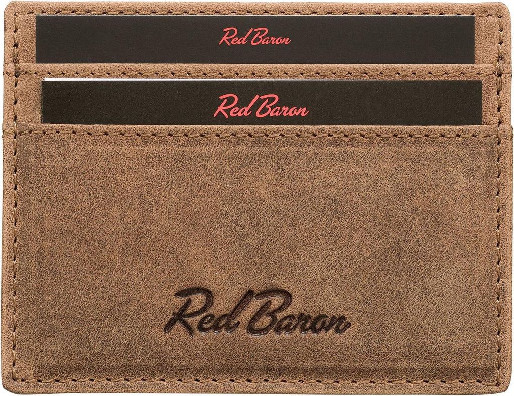 Red Baron Kreditkarten-Etui Leder Braun RB-CC-001-05