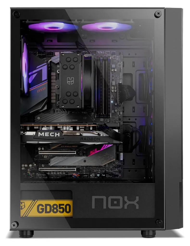 Boîtier ARGB Nox-Xtreme INFINITY BETA Airflow Noir avec Verre Trempé