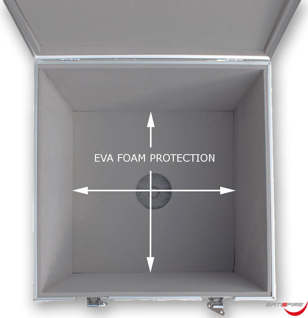 Flightcase 50cm robuste pour boule à facettes avec coins en acier pro