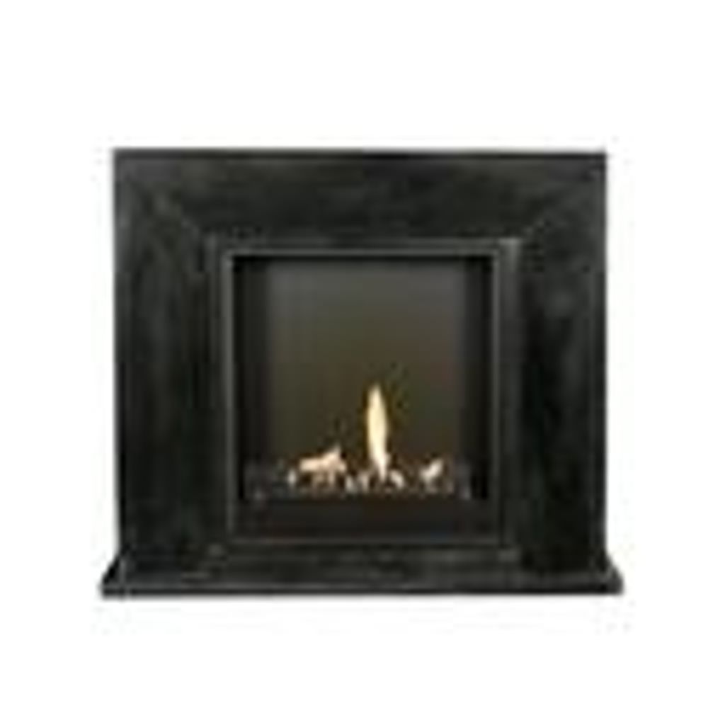 Xaralyn Ethanol-Kamin - Nero BIU-SBP - schwarz polierter Naturstein - 3 kW Heizung - Kaminsims inklusive Einbaukamin - Dekokamin