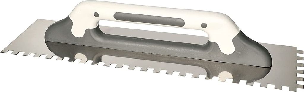 KOTARBAU Edelstahl Reibbrett 480x130 mm Zahnspachtel 10x10mm für Kleber Spachtelmasse Putz Zahnkelle