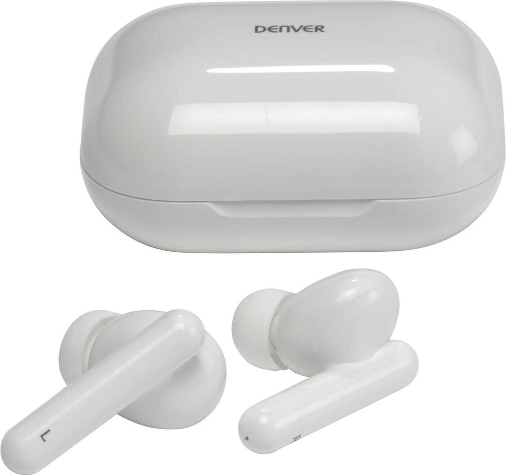 Sluchátka Bluetooth Denver Electronics TWE-38 300 mAh bílá Obrázek produktu 4
