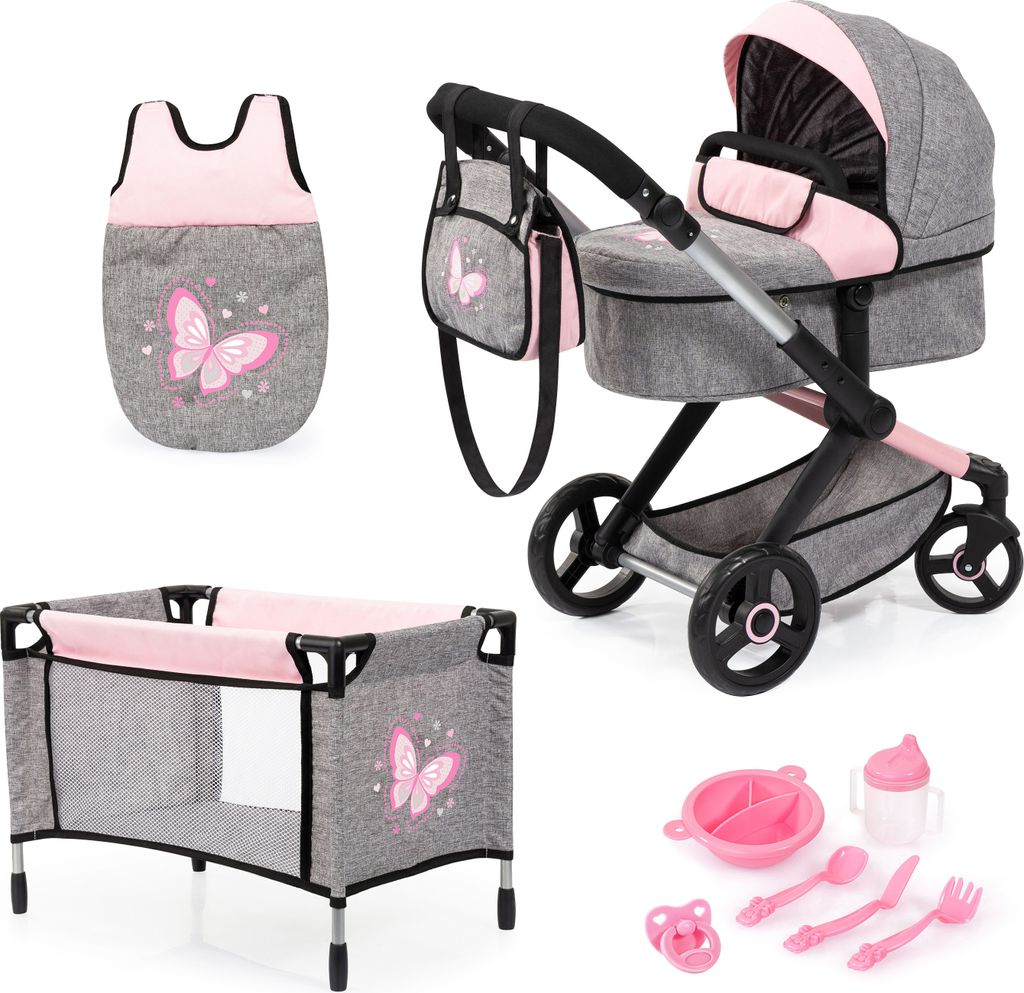 Bayer Design 17033AD Puppenwagen Xeo, verstellbarer Griff, Produktbild 
