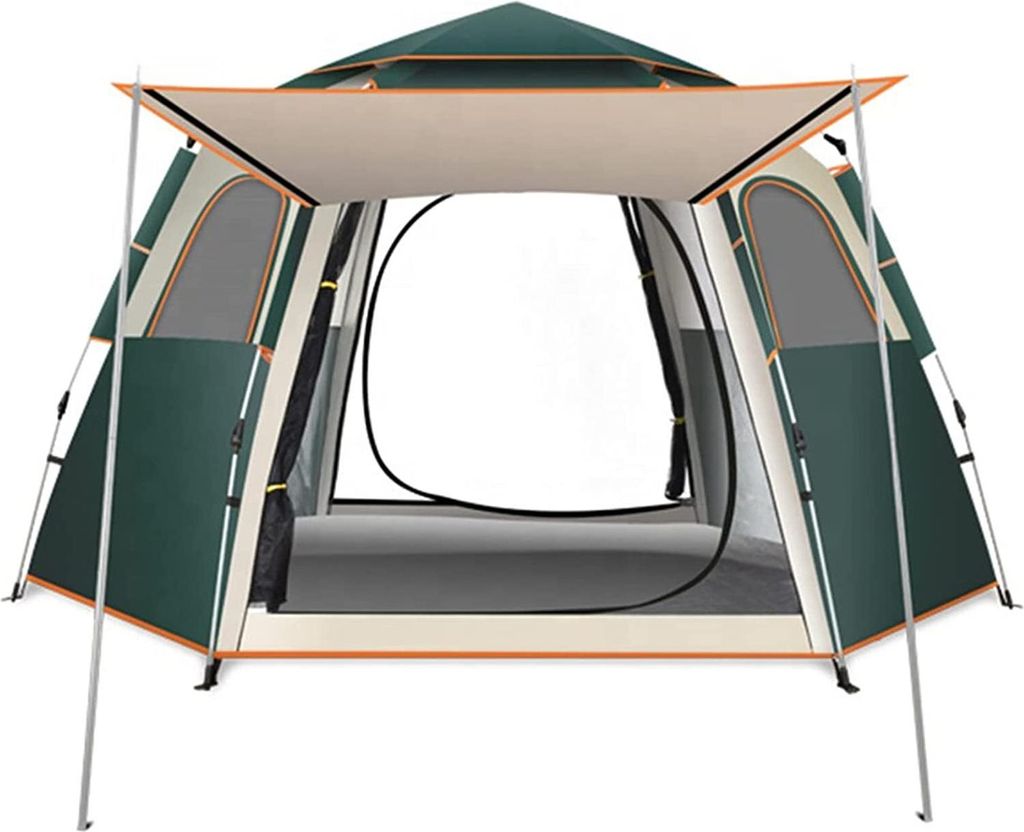 Automatisches Pop-Up-Zelt für 2-4 Personen – Wasser- und winddicht, Außenzelt abnehmbar, geeignet für Picknicks, Wanderungen und Camping
