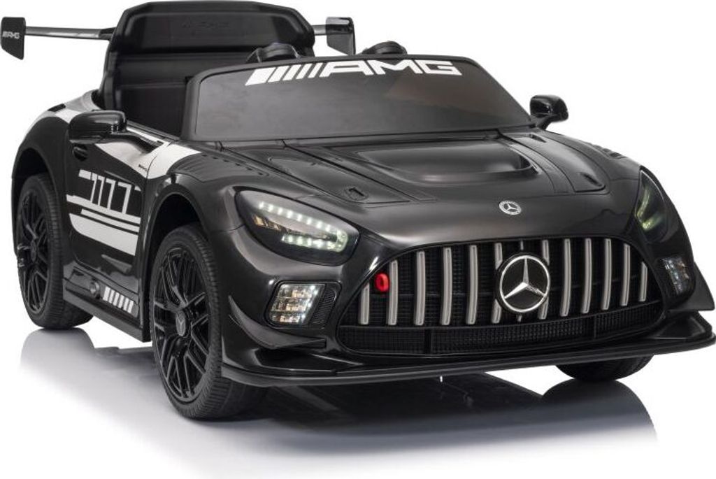 Kinder Elektroauto Mercedes Benz AMG GT3 zwei Motoren+LED+Audio+FB Schwarz