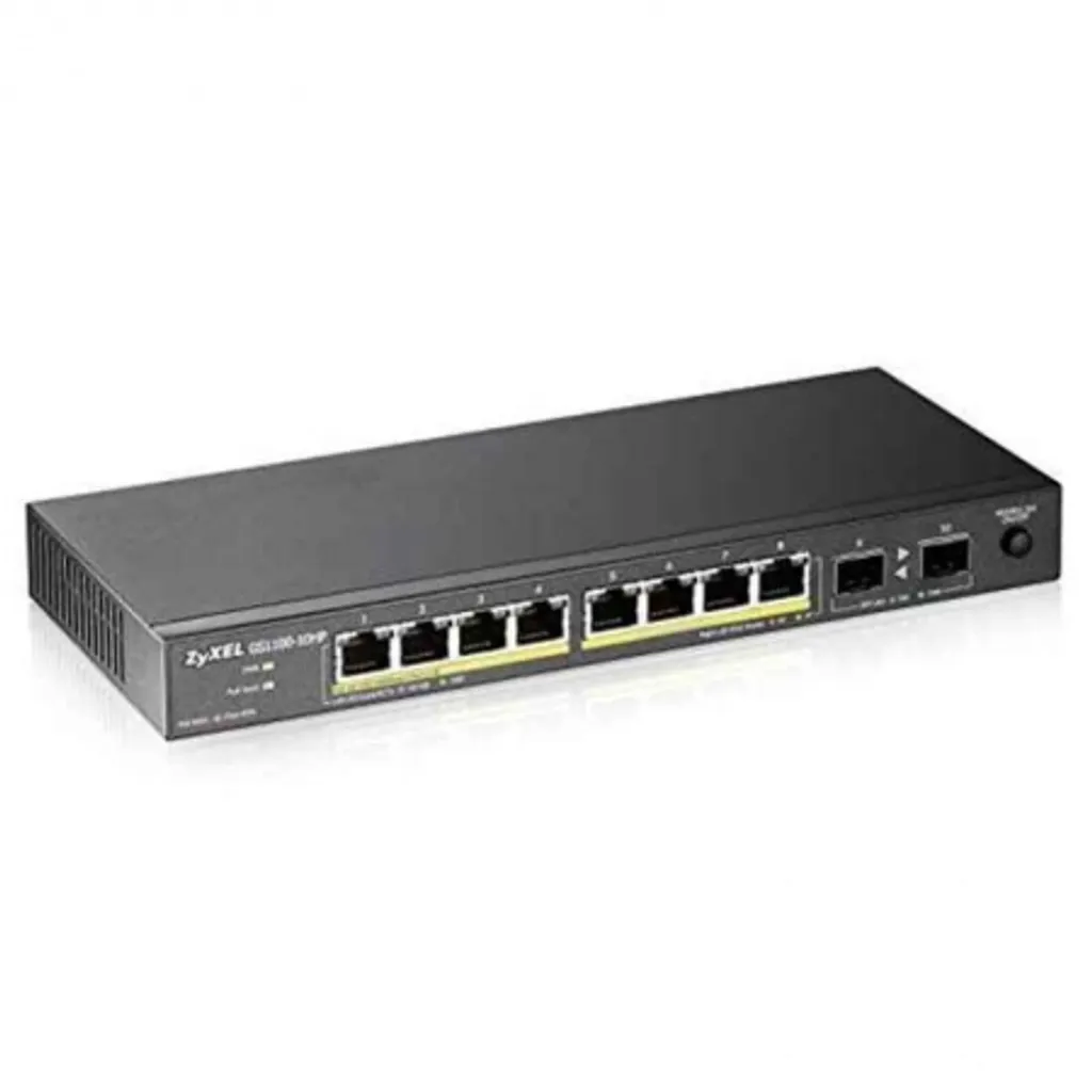 Switch Silencieux ZyXEL GS1100-10HP avec 130W de Budget PoE et 10 Ports