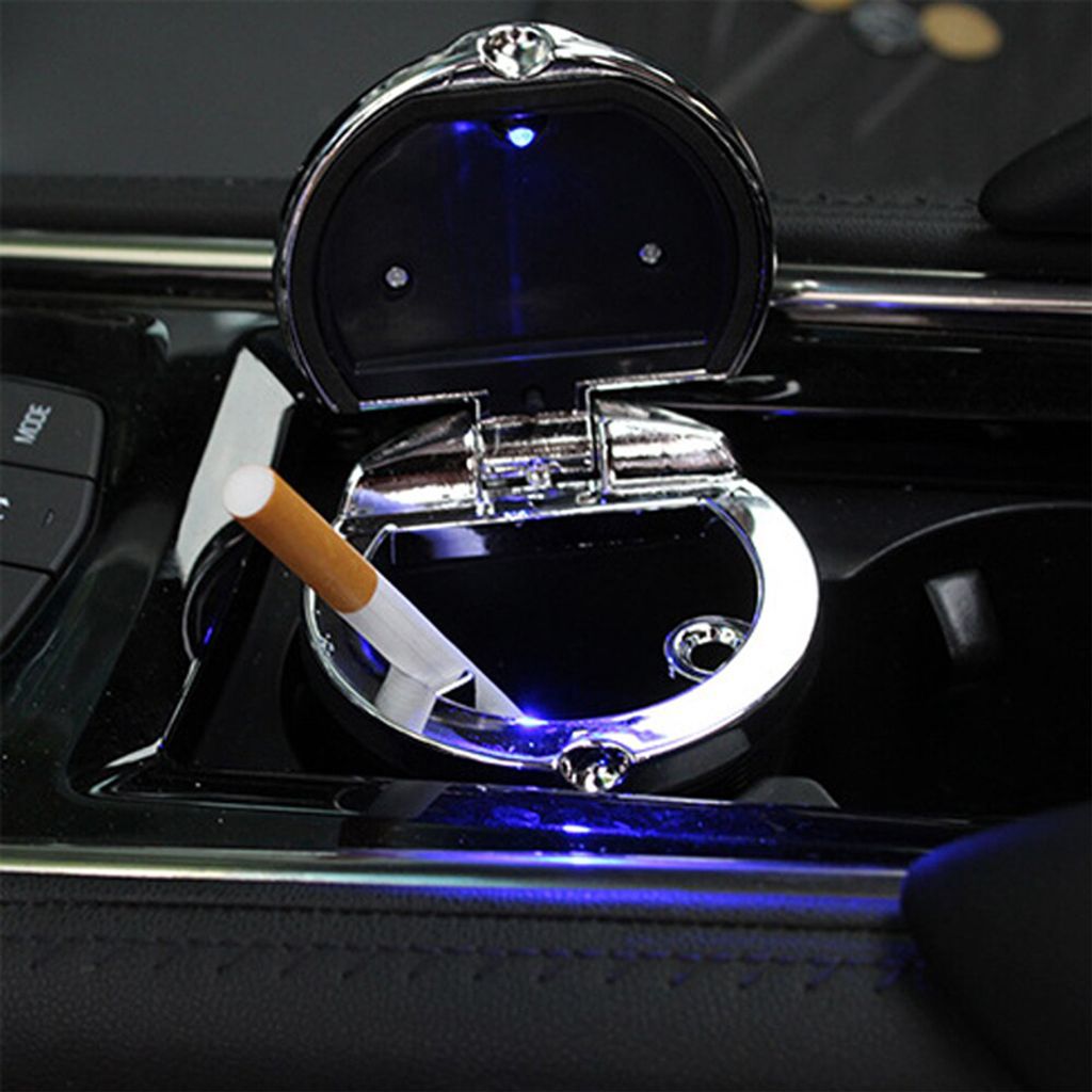 Auto Aschenbecher mit Deckel und LED Licht Tragbare KFZ Produktbild 5
