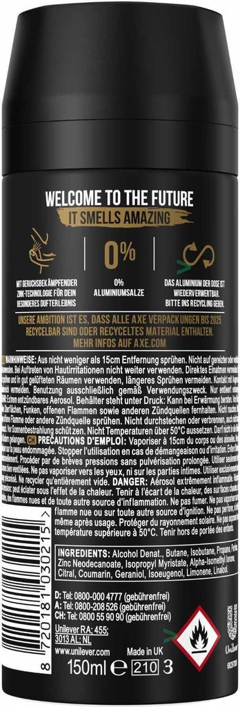 Axe Bodyspray Gold Temptation 150ml