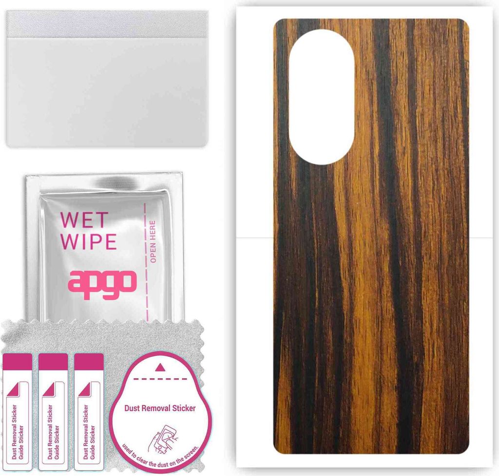 apgo Rückseite Schutzfolie, Skin, kompatibel mit Huawei Nova 9 Pro, Hinten Displayschutzfolie aus Vinylfolie, kratzfest, einfache Montage - Tigerwood