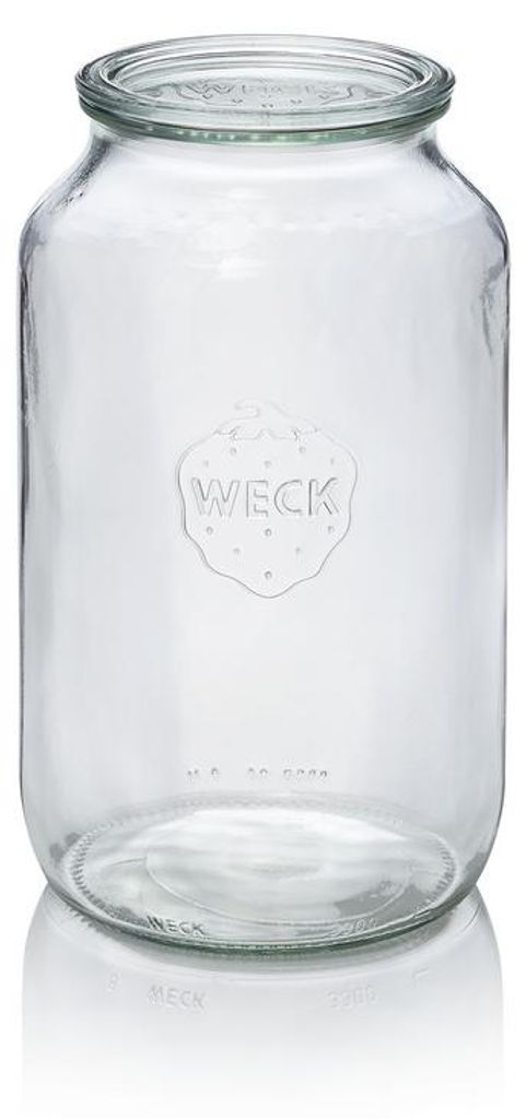 4x Weck Glas Zylinderglas mit Deckel Cylinder shape 3 l Produktbild 