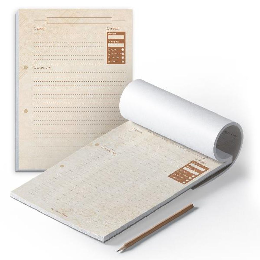 itenga Rezeptblock "Meine liebsten Rezepte" DIN A4 100Seiten beige braun