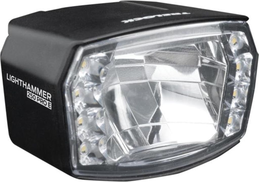 Trelock LS 990 LIGHTHAMMER PRO 250 E-Bike-Frontscheinwerfer 250 Lux - Schwarz