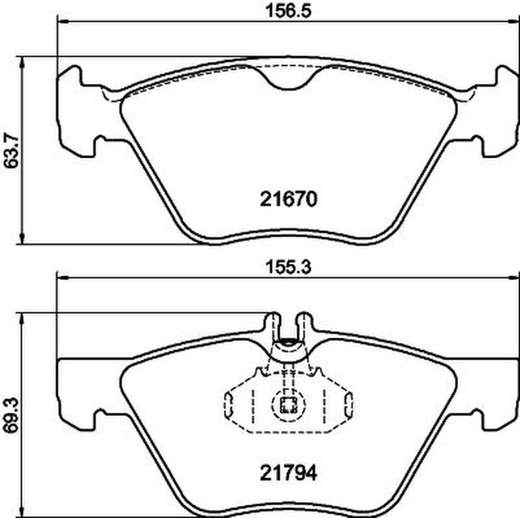 HELLA Bremsbeläge Satz Vorne Bremsklötze passend für MERCEDES-BENZ Stufenheck (W124) 8DB 355 007-861