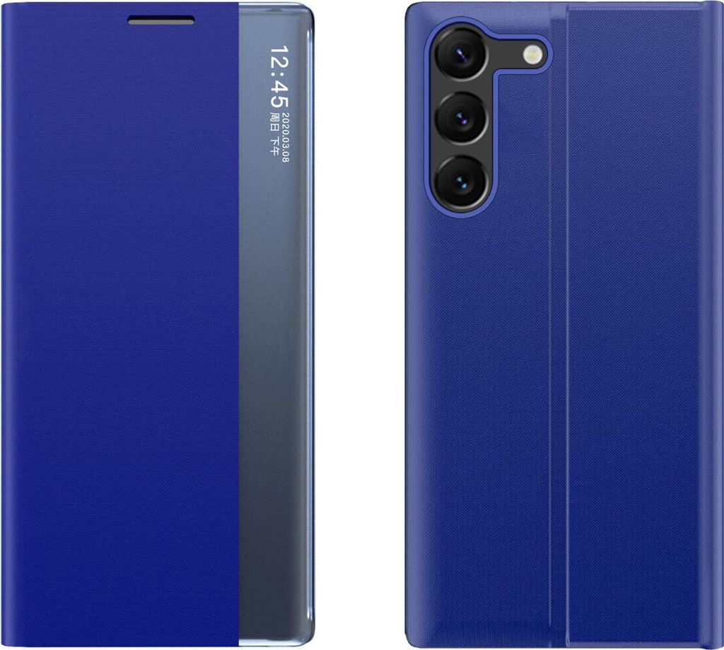 Neue Sleep View Hülle für Samsung Galaxy A05s mit Flip Cover - Blau
