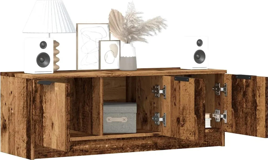 Maison Exclusive - Mobile TV effetto legno antico 102x35x36,5 cm Materiale ligneo