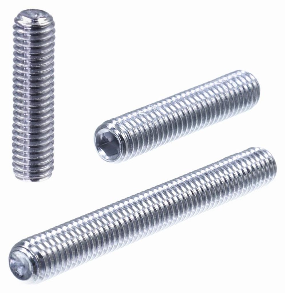 SECCARO Gewindestift mit Ringschneide M6 x 40 mm, Edelstahl V2A VA A2, DIN 916 / ISO 4029, Innensechskant, 20 Stück
