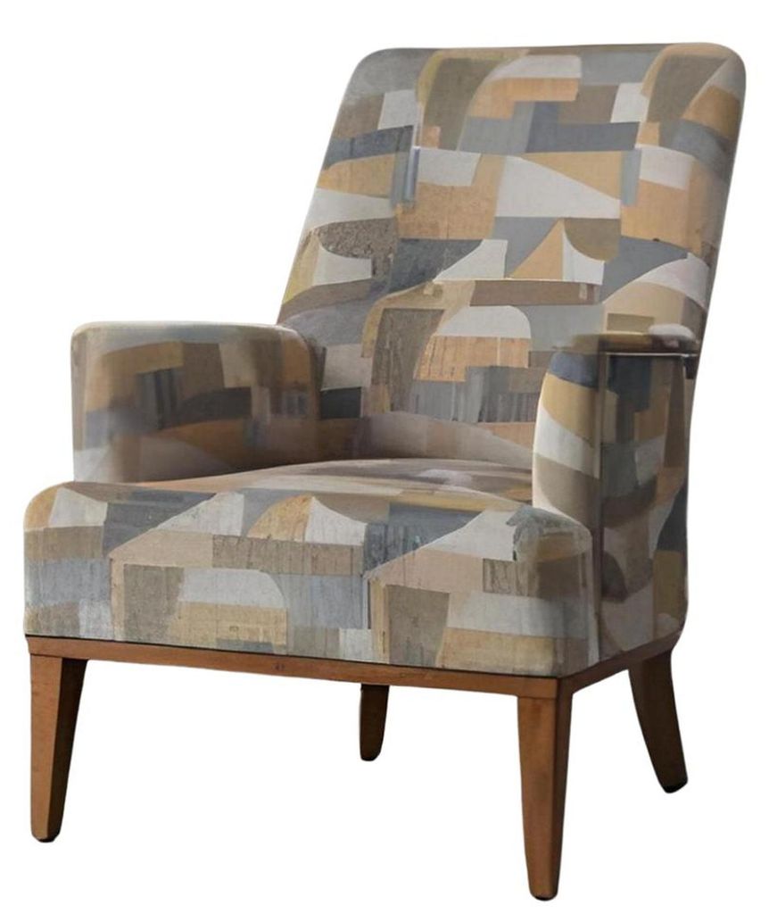Modern Mehrfarbig Sessel Design Wohnzimmer Luxus Relax Textil Lounge Polster