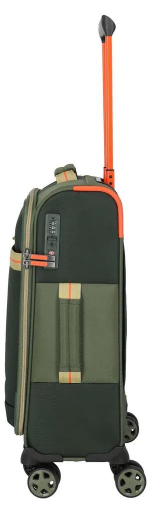 Trolley travelite Color Craze 4W robuste en vert foncé format 55 cm