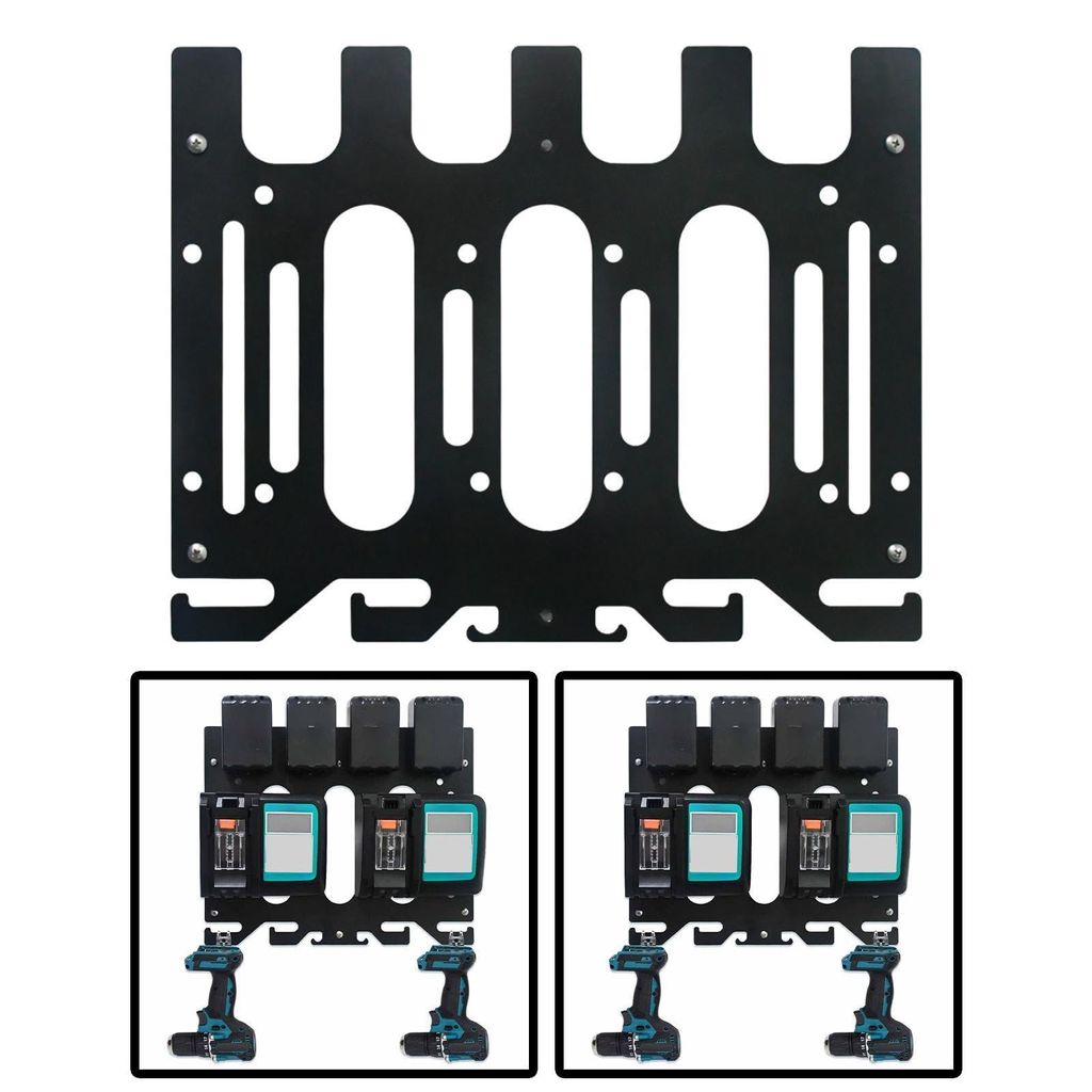 Wandhalterung für Makita Akkus & Ladegeräte Akkuhalter 18V 14,4V inkl. Montagematerial Halterung für Werkstatt und Garage