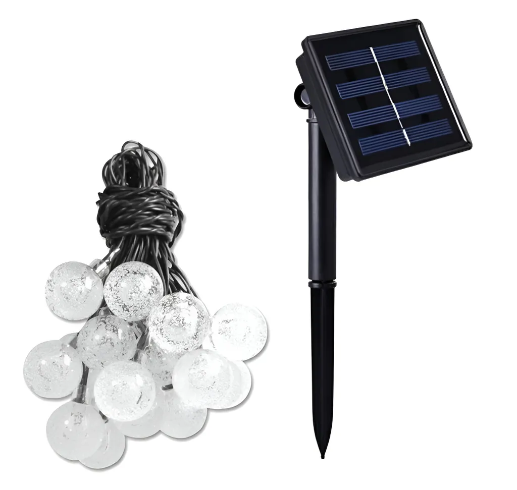Guirlande Solaire 20 LED RGB Multicolore APT ZD69E Étanche IP44 Extérieur