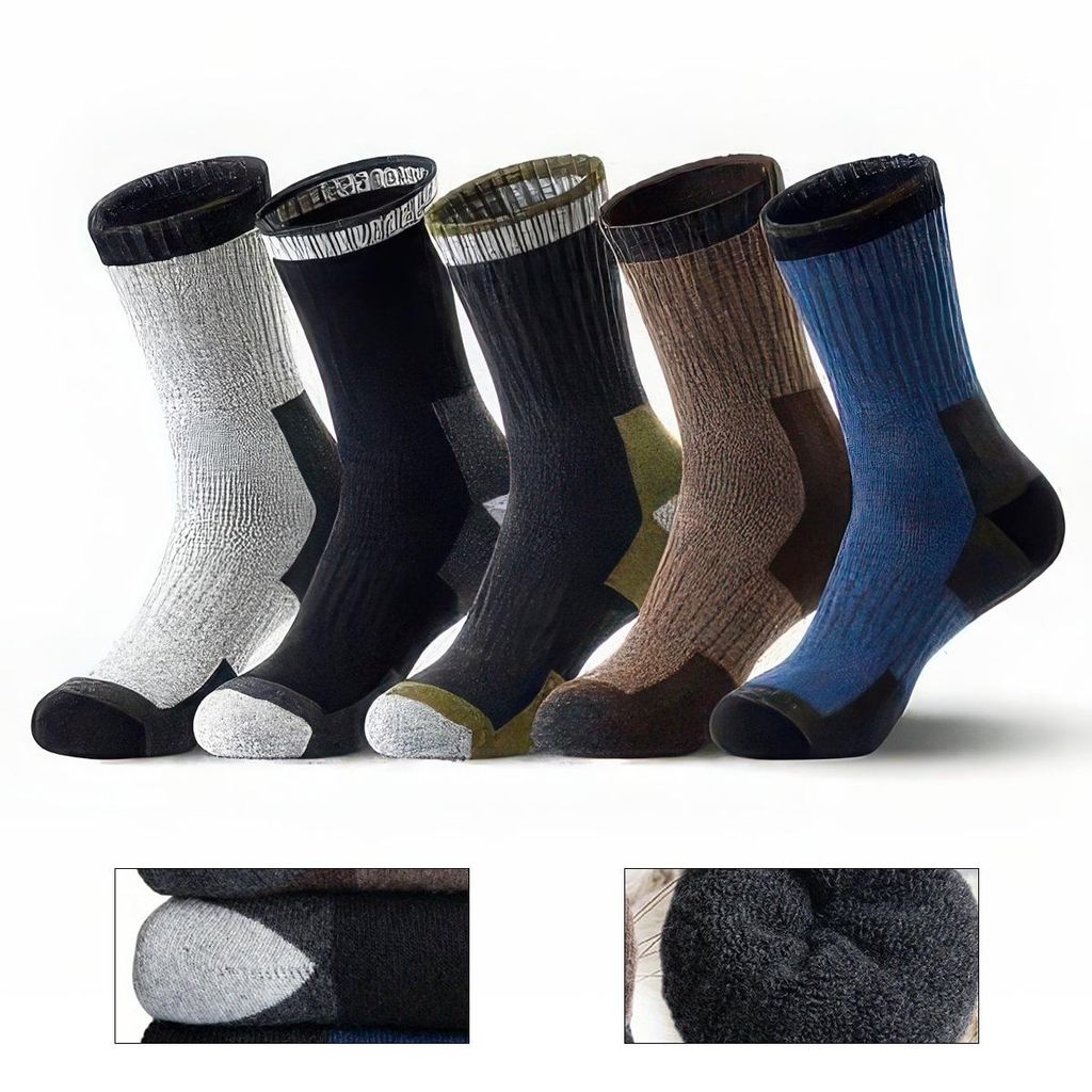 Herren Thermosocken 5 Paar, Wollsocken Winter 40-47, Dicke Produktbild 