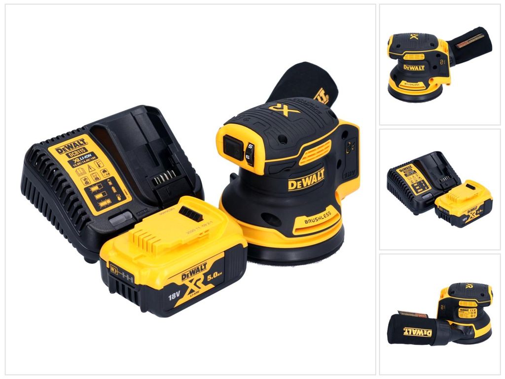 DeWalt DCW 210 P1 Akku Exzenterschleifer 18 V 125 mm Produktbild 