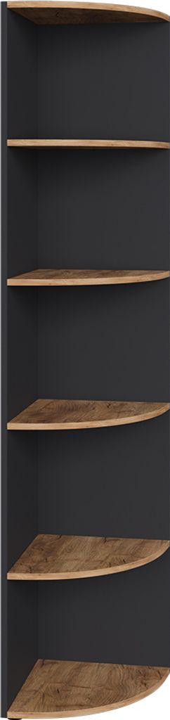 Półka narożna Vicco Ecki Antracyt/złoty dąb 40 x 180 cm, Zdjęcie produktu 