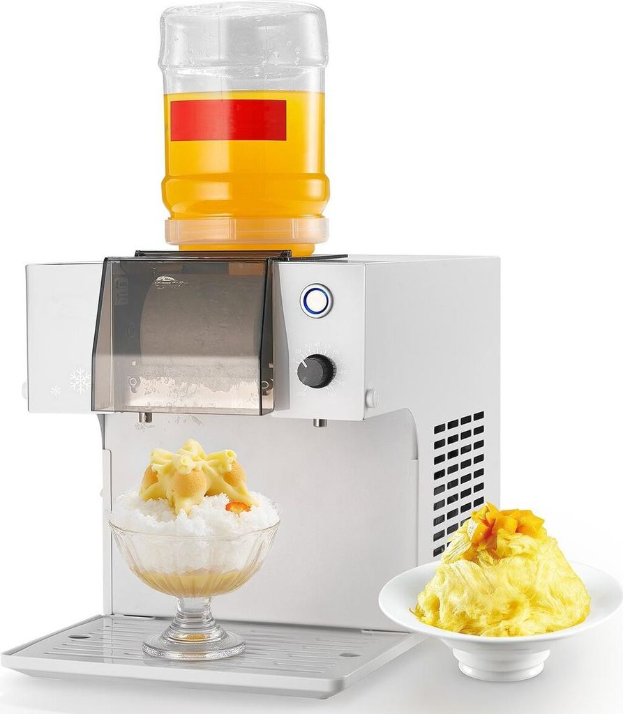 Schneeflocken-Eismaschine, 60 kg/24 h Schneeflocken-Eisbereiter, Eisschneidemaschine mit Edelstahlklinge, elektrische Schneekegelmaschine mit 1,8-l...