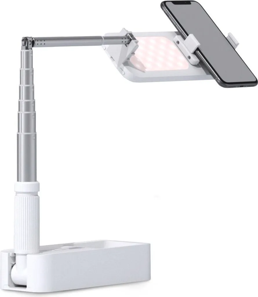 Trépied Selfie Pliable avec Éclairage LED Intégré et Commande à Distance - 2