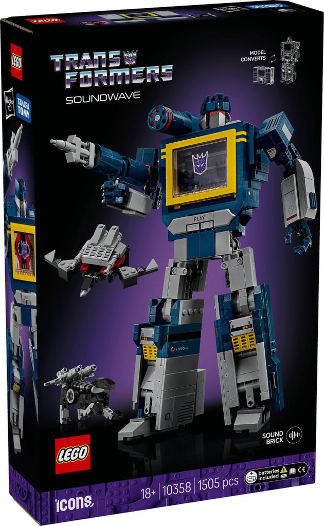 LEGO Icons Transformers: Soundwave set voor volwassenen - Productafbeelding 