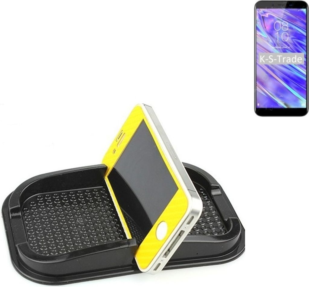 K-S-Trade Auto Anti Rutsch Matte Smartphone-Halter kompatibel mit HomTom S99i Haft Pad Armaturenbrett Handy-Halterung Silikon