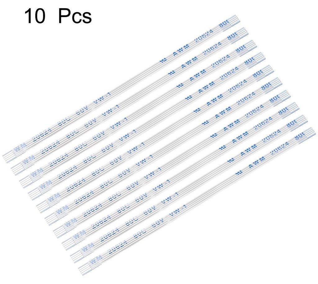 Flexibles Flachkabel, 4 Pins 0,5 mm Abstand 76 mm FPC FFC Flexibles Flachbandkabel fš¹r LCD-Fernseher Auto-Audio-DVD-Player Laptop 10 Stš¹ck (T...