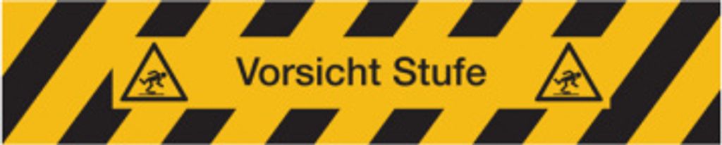 Dreifke Antirutschbelag, Vorsicht Stufe, schwarz/gelb, 130 x 650 mm, R11, 1 ...