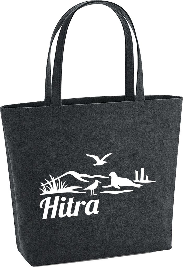 Huuraa Filzshopper Hitra Norwegen 22 Liter Charcoal Melange Filztasche Geschenkidee