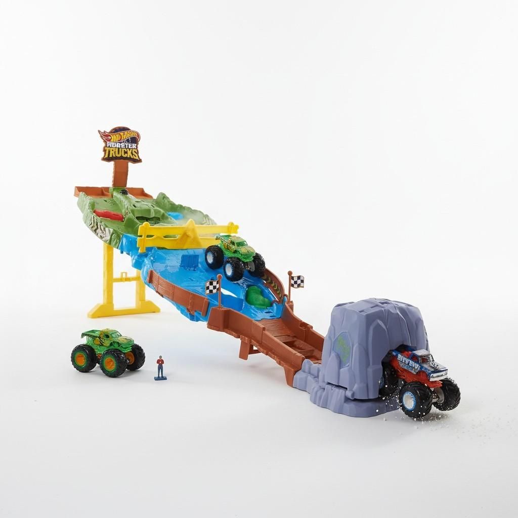 Hot Wheels Monster Trucks HJG32, Zestaw pojazdów i torów, 4 Zdjęcie produktu 