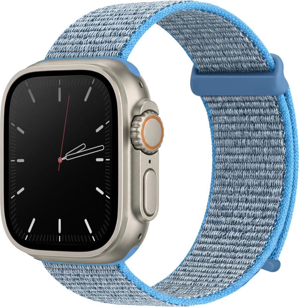 Smartwatch Armband für Apple Watch Ultra 1 49mm Nylon Textil Band Ersatzband Wechselband Klettverschluss flexibel atmungsaktiv Blau