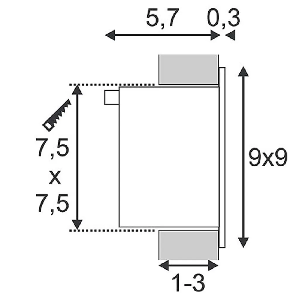 Luminaire LED 3000K Frame Basic - Éclairage Mural Faible Profondeur
