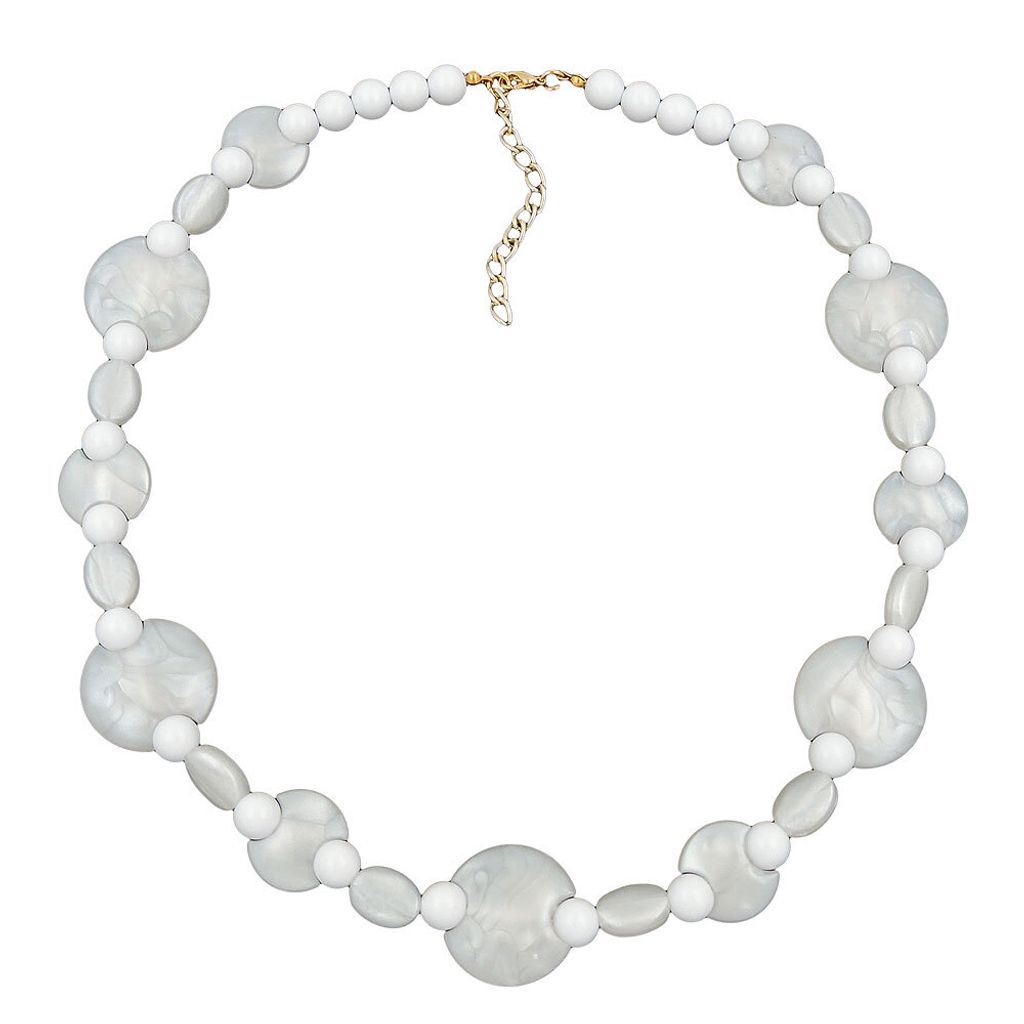 Kette 18mm und 23mm Scheiben Kunststoff wachsweiß und Produktbild 