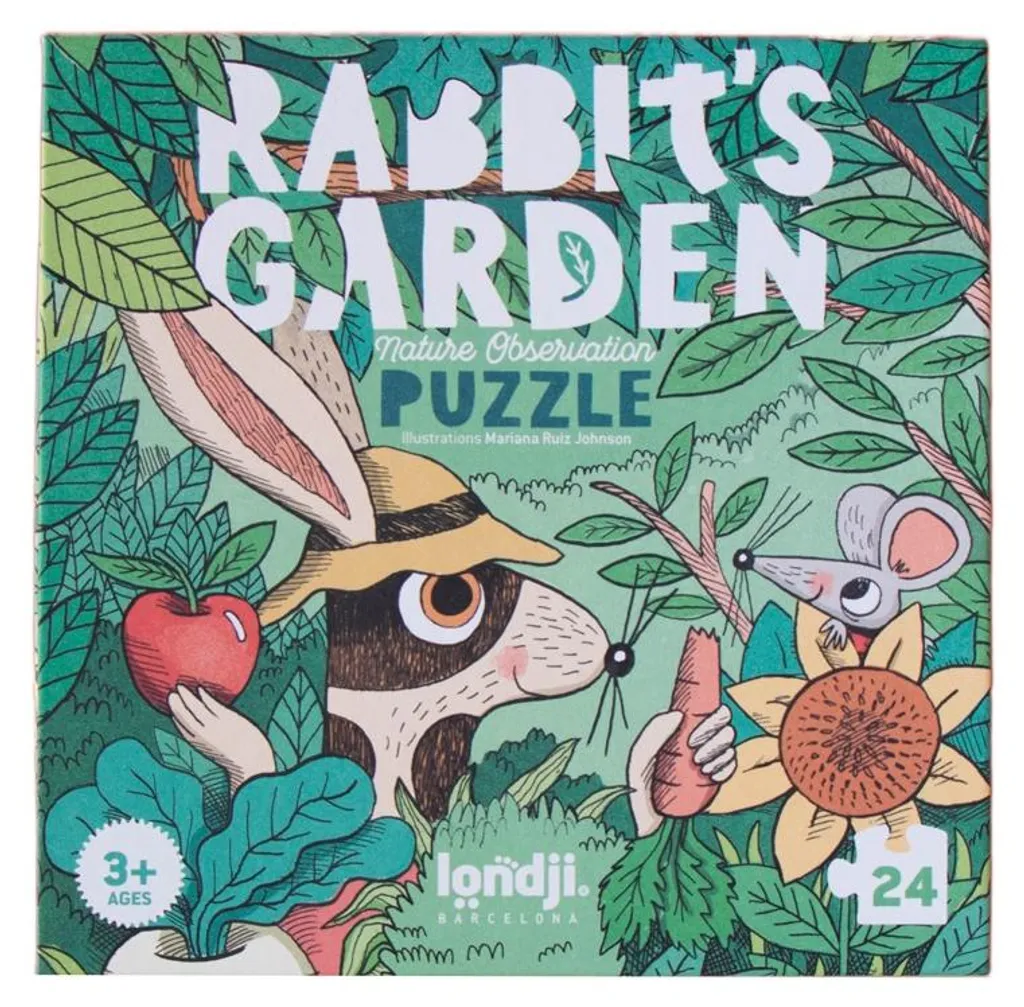 Puzzle enfant Jardin des lapins Londji pour activité calme