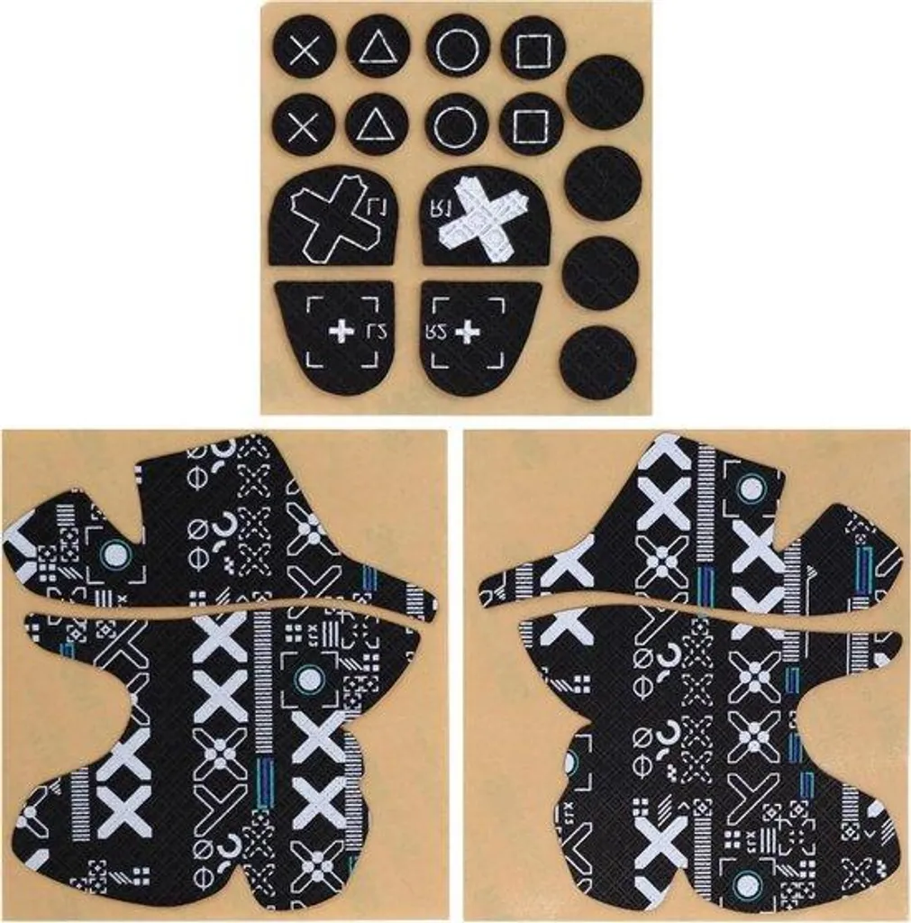 Anti-glisse PS5 : grips en caoutchouc noir pour manette DualSense