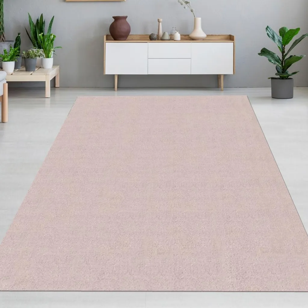 Tapis de Salon Rose Shaggy 80x150 cm - Revêtement de Sol Design