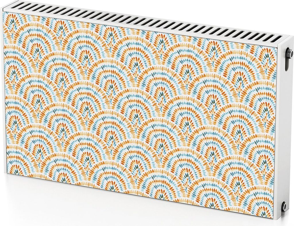 Bunte Abstraktion – Magnetische Heizkörperabdeckung – 100x60 cm – Magnet Heizkörperabdeckung – 3D Würfel – Heizkörperverkleidung – ...