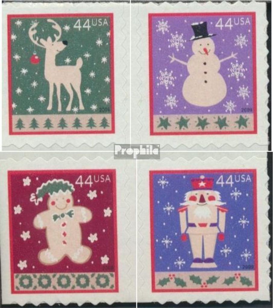 Briefmarken USA 2009 Mi 4564-4567 (kompl.Ausg.) postfrisch Weihnachten