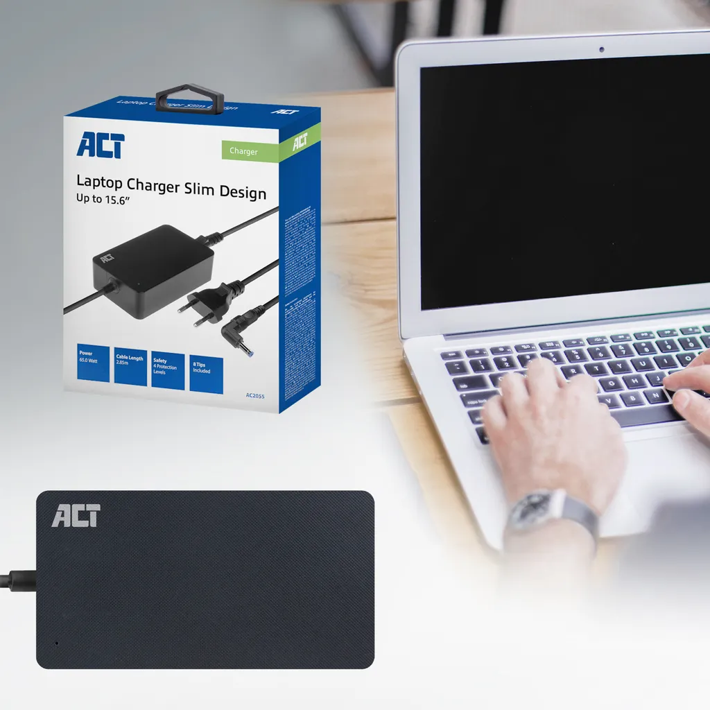 Offerta Incredibile! Caricabatterie Notebook 65W ACT AC2055 Universale - 3