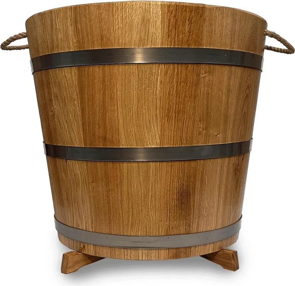 Jardinière ronde en chêne massif 58 litres - Bois durable haute qualité