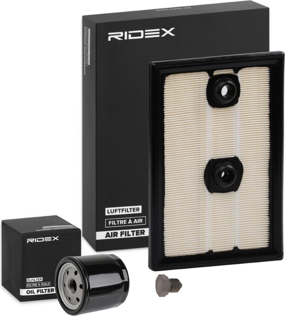RIDEX Filterset Inspektionspaket Filtersatz für VW Golf VII Schrägheck (5G1, BQ1, BE1, BE2) Polo Schrägheck (6R1, 6C1) Passat Variant (3G5, CB5)