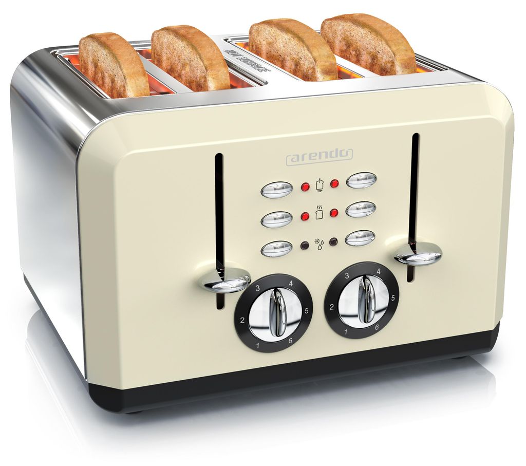 Tostadora de 4 ranuras, 1630 W, automática, de acero Imagen del producto 