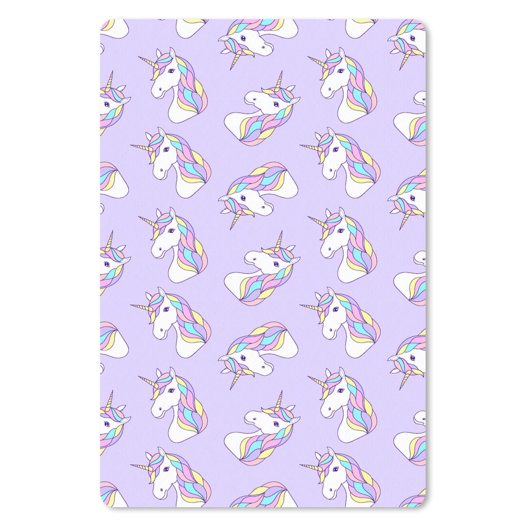 MuchoWow Mauspad Mousepad Einhorn - Pastell - Muster 18x27 cm - Mousepads - Maus Mat - Pad - Mausunterlage