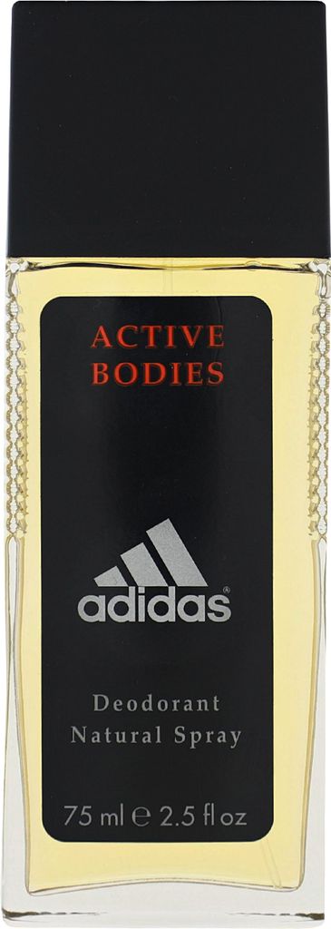 A product shot of an Adidas deodorant spray.