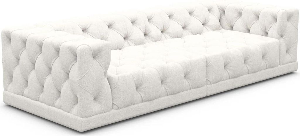 Strukturstoff 4-Sitzer Couch Meliva Weiß